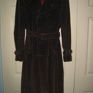 Brown Corduroy Trench Coat